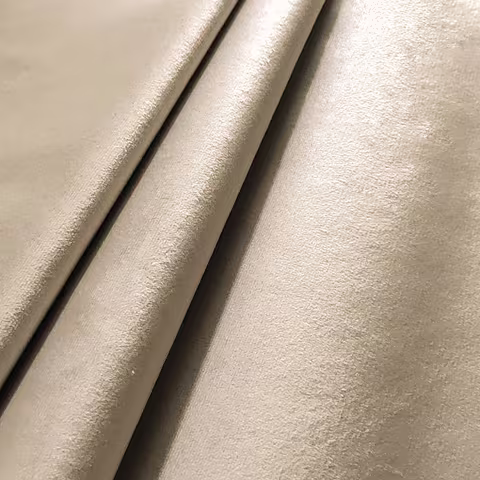 Stoffmuster Velour Samtstoff Creme